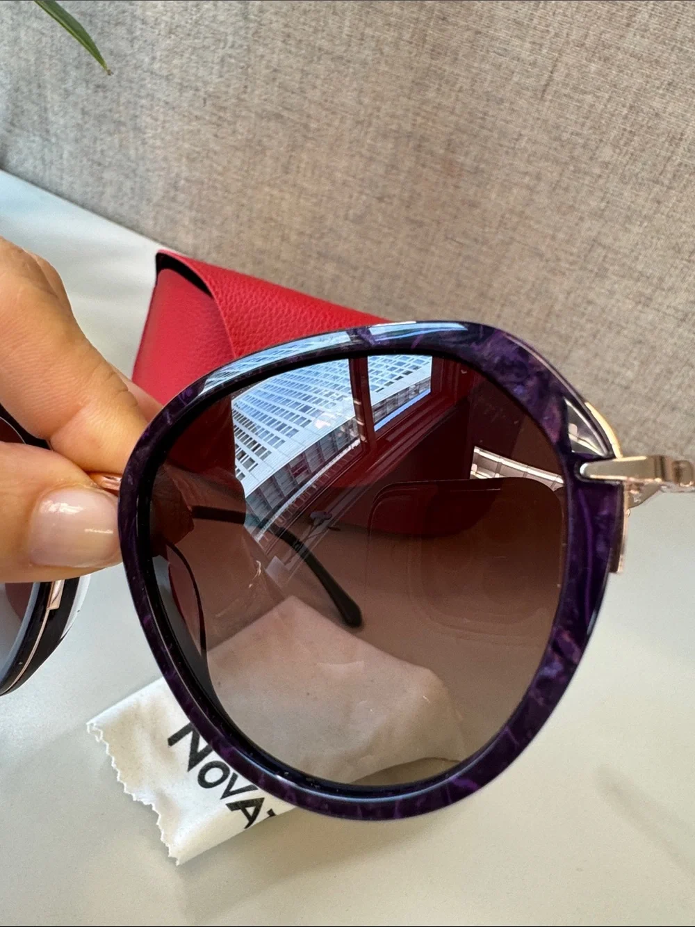 Authentic Novatti Italian Sunglasses in Purple NEW